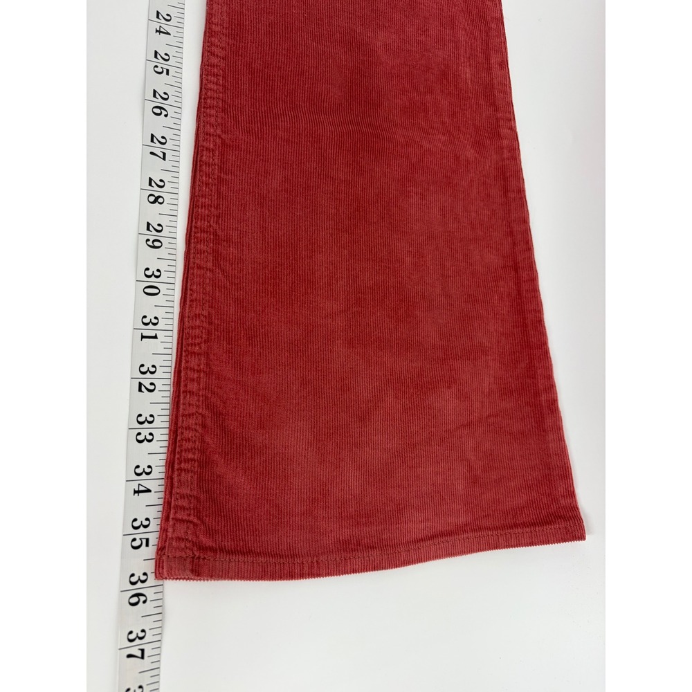Old Navy Women 6 Tall Rust Red Corduroy Flare Higher High-Rise Pants NEW - Picture 7 of 7